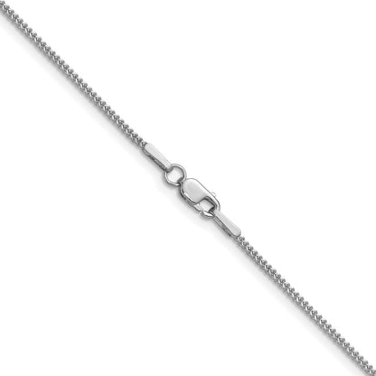 14K White Gold 30 Inch .9mm Franco With Lobster Clasp Chain Necklace