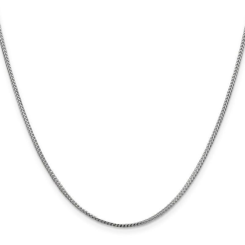 14K White Gold 20 Inch 1mm Franco With Lobster Clasp Chain Necklace