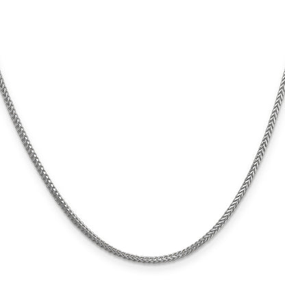 14K White Gold 20 Inch 1.3mm Franco With Lobster Clasp Chain