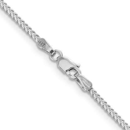 14K White Gold 20 Inch 1.3mm Franco With Lobster Clasp Chain