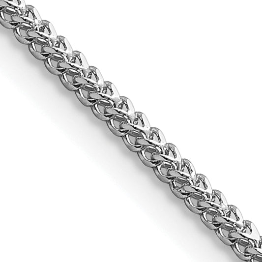 14K White Gold 20 Inch 1.3mm Franco With Lobster Clasp Chain