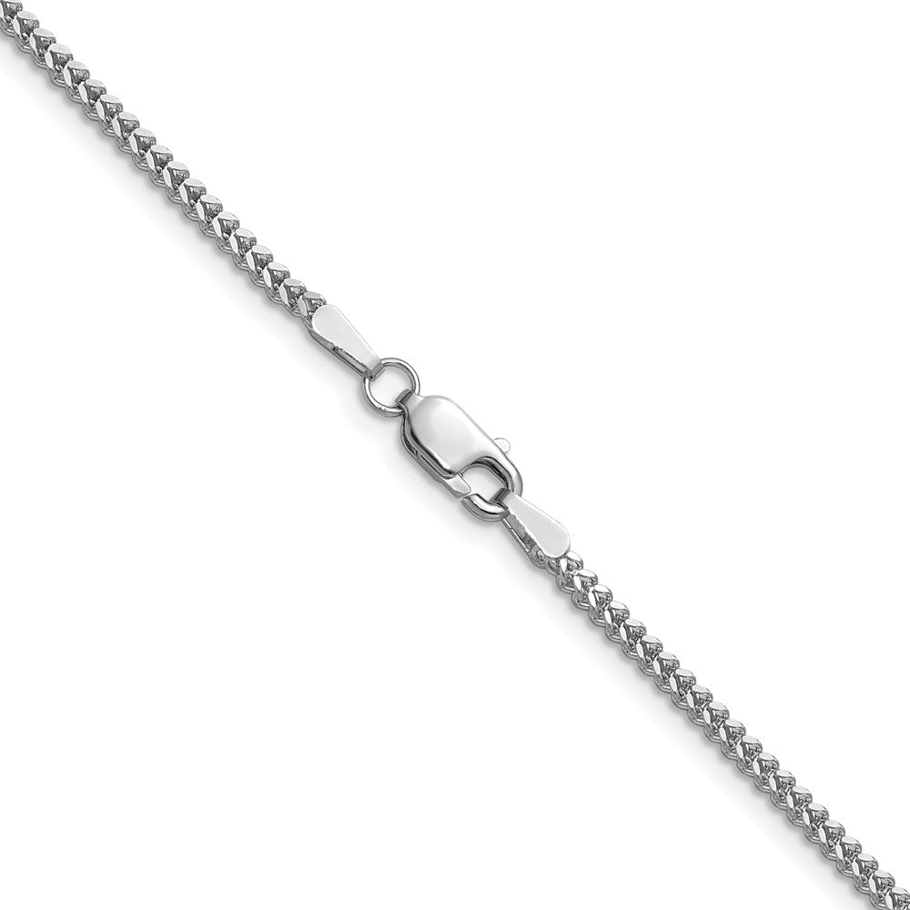 14K White Gold 30 Inch 1.4mm Franco With Lobster Clasp Chain Necklace