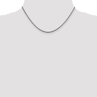 14K White Gold 16 Inch 1.4mm Franco With Lobster Clasp Chain Necklace