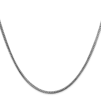 14K White Gold 20 Inch 1.5mm Franco With Lobster Clasp Chain