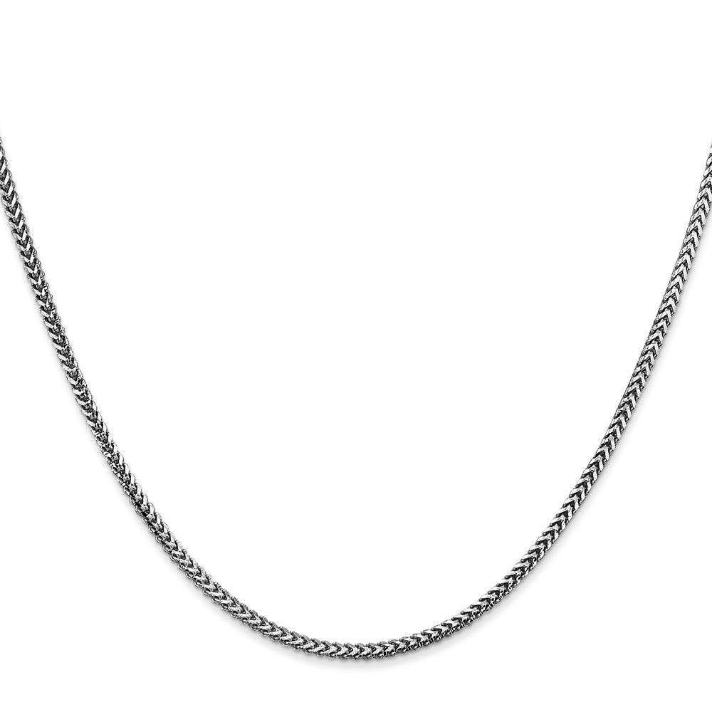 14K White Gold 30 Inch 1.5mm Franco With Lobster Clasp Chain Necklace