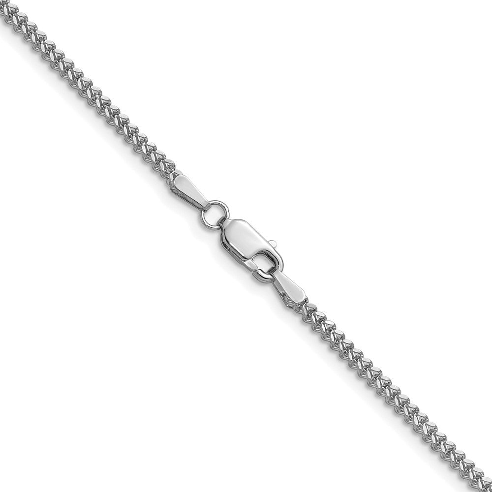 14K White Gold 30 Inch 1.5mm Franco With Lobster Clasp Chain Necklace