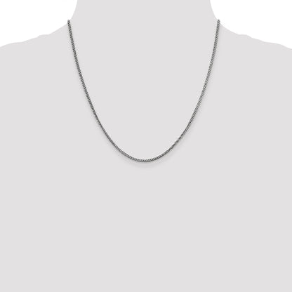 14K White Gold 20 Inch 1.5mm Franco With Lobster Clasp Chain
