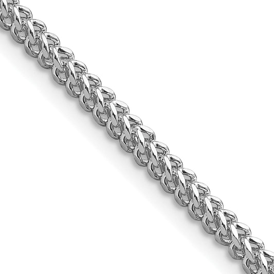 14K White Gold 20 Inch 2.3mm Franco With Lobster Clasp Chain