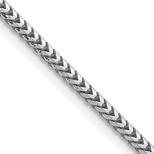 14K White Gold 20 Inch 2.5mm Franco With Lobster Clasp Chain