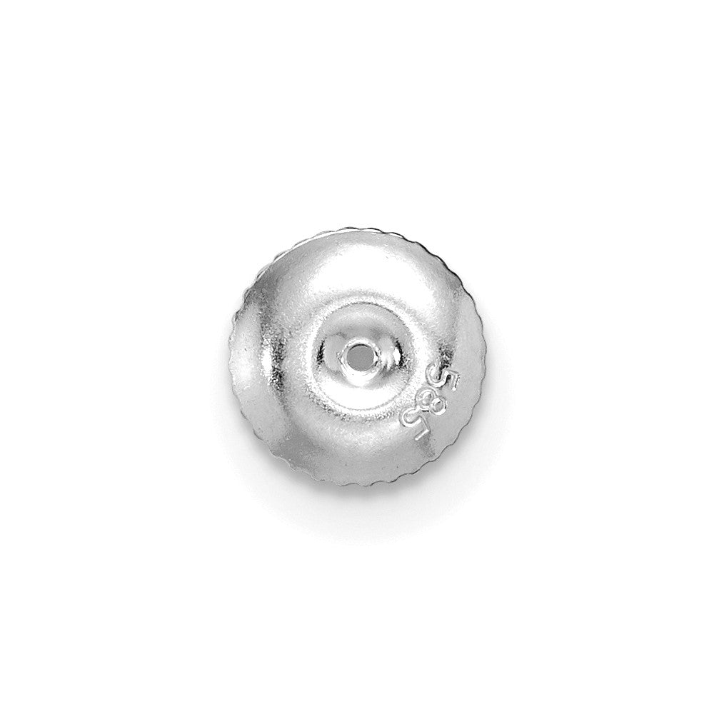14K White Gold 2/3 Ctw Certified Lab Grown Diamond Vs+ F+ Round 4 Prong Heavy Wt. Screwback Stud Earrings