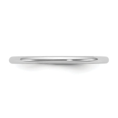 10K White Gold 10Kw 1.5mm Half Round Band Size 5.5