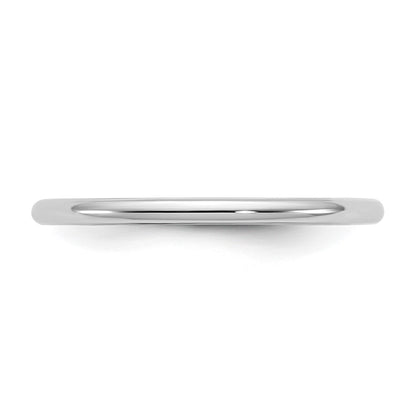 10K White Gold 10Kw 1.5mm Half Round Band Size 7