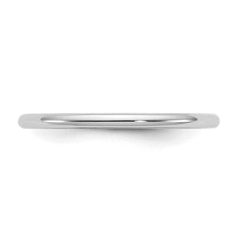 10K White Gold 10Kw 1.5mm Half Round Band Size 5.5