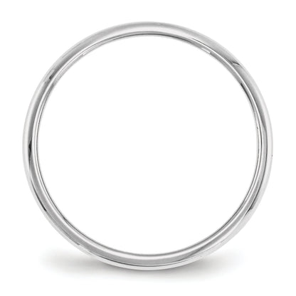 Solid 14K White Gold 2mm Half Round Men's/Women's Wedding Band Ring Size 12.5