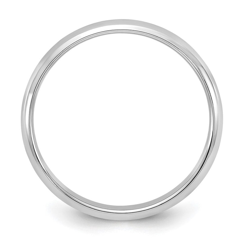 14k White Gold 3mm Half-Round Wedding Band Ring