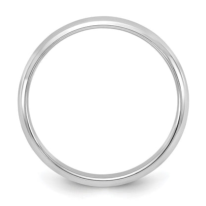 10k White Gold 3mm Half Round Wedding Band Ring