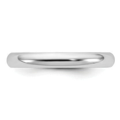Solid 14K Yellow Gold White Gold 3mm Half-Round Men's/Women's Wedding Band Ring Size 10