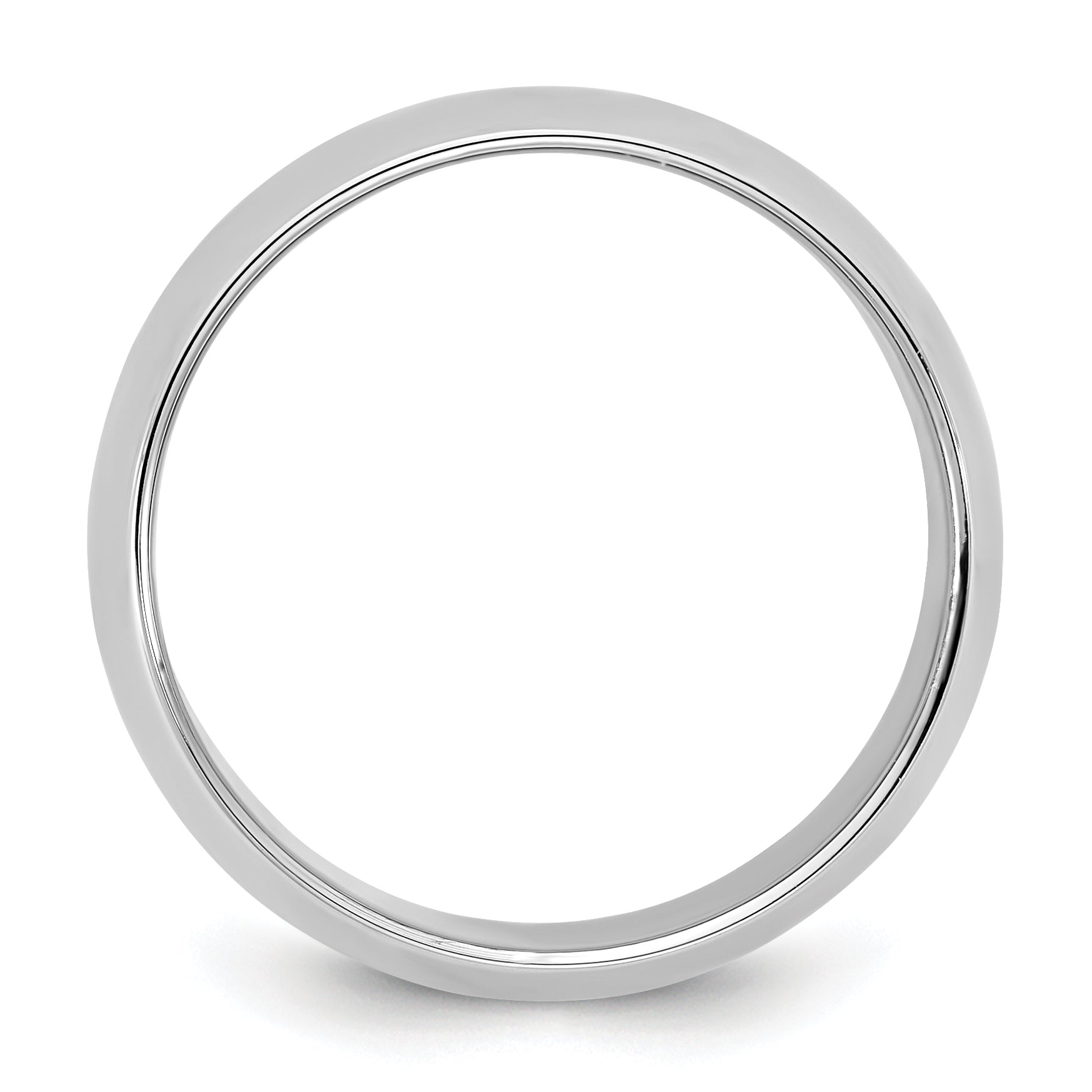 10K White Gold 10Kw 3.5mm Half Round Band Size 13.5