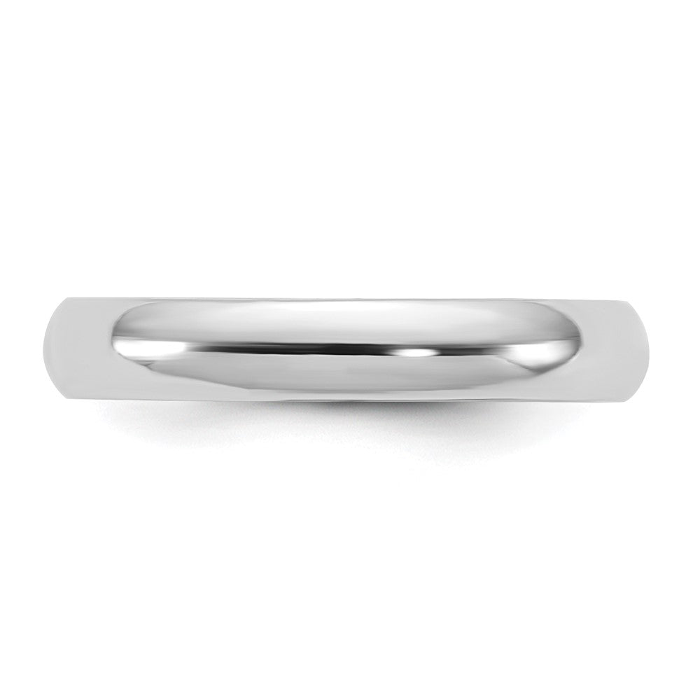 10K White Gold 10Kw 3.5mm Half Round Band Size 8.5