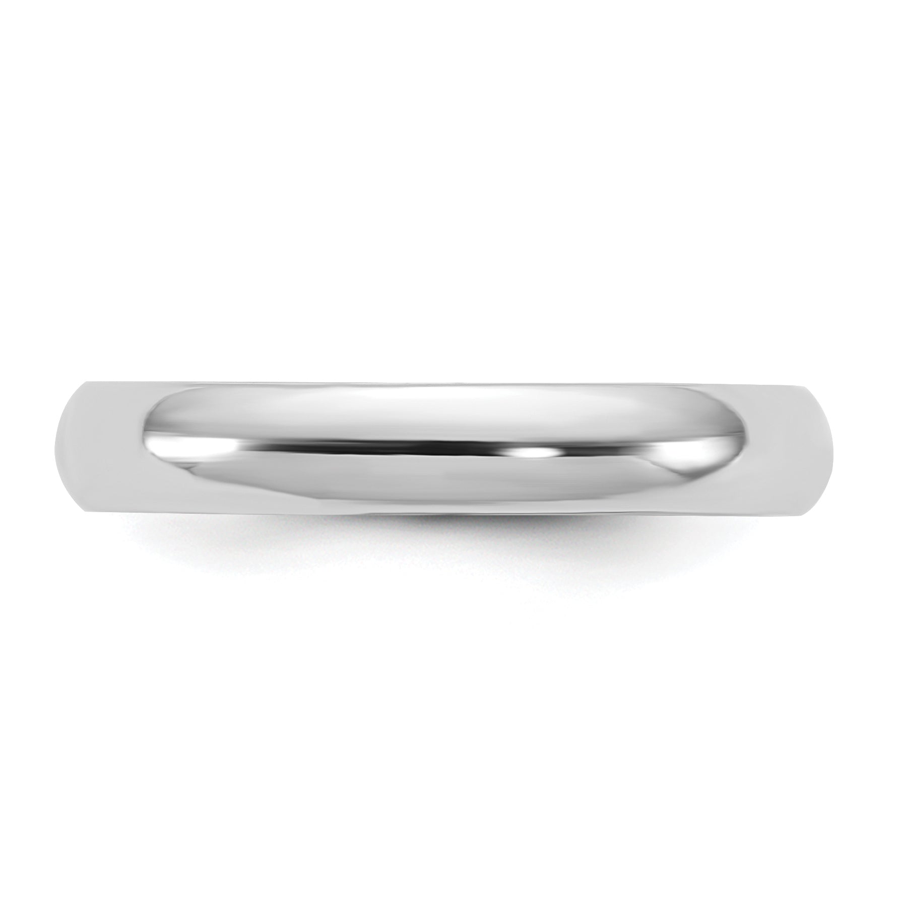 10K White Gold 10Kw 3.5mm Half Round Band Size 13.5