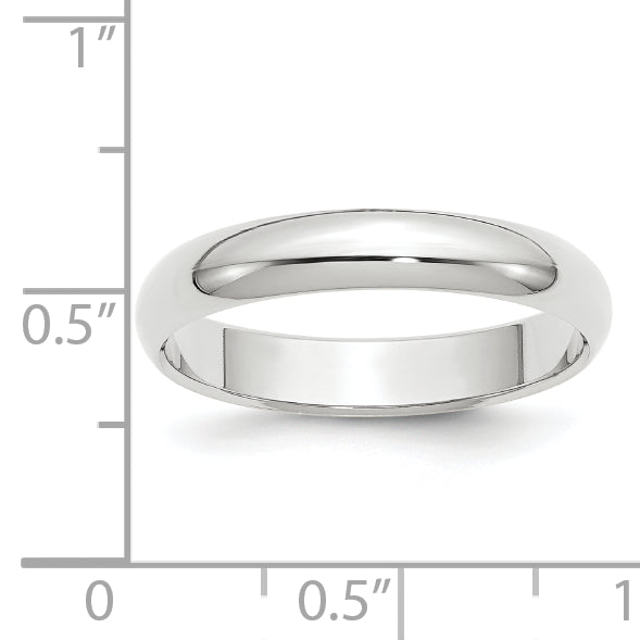 Solid 10K Yellow Gold White Gold 4mm Half-Round Men's/Women's Wedding Band Ring Size 9