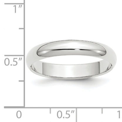 Solid 10K Yellow Gold White Gold 4mm Half-Round Men's/Women's Wedding Band Ring Size 7.5