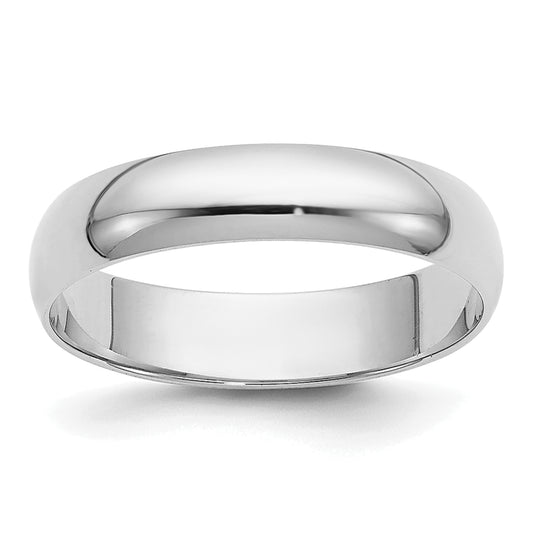 Solid 10K Yellow Gold White Gold 4mm Half-Round Men's/Women's Wedding Band Ring Size 9