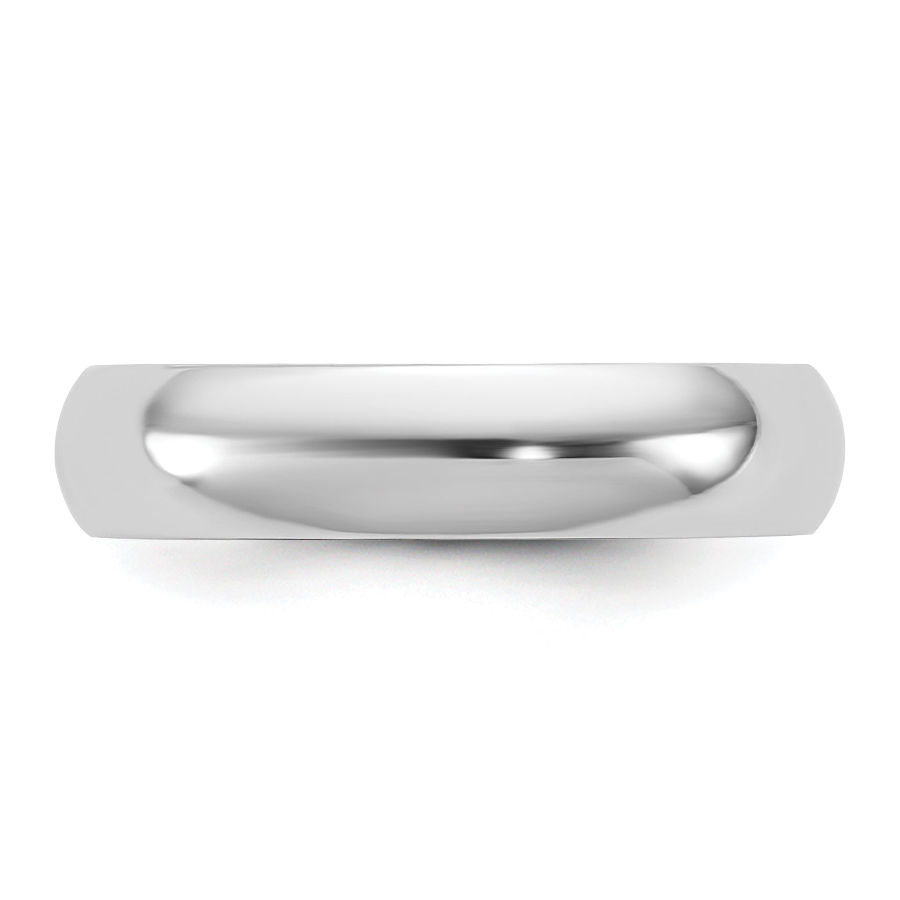 10K White Gold 10Kw 4.5mm Half Round Band Size 13.5