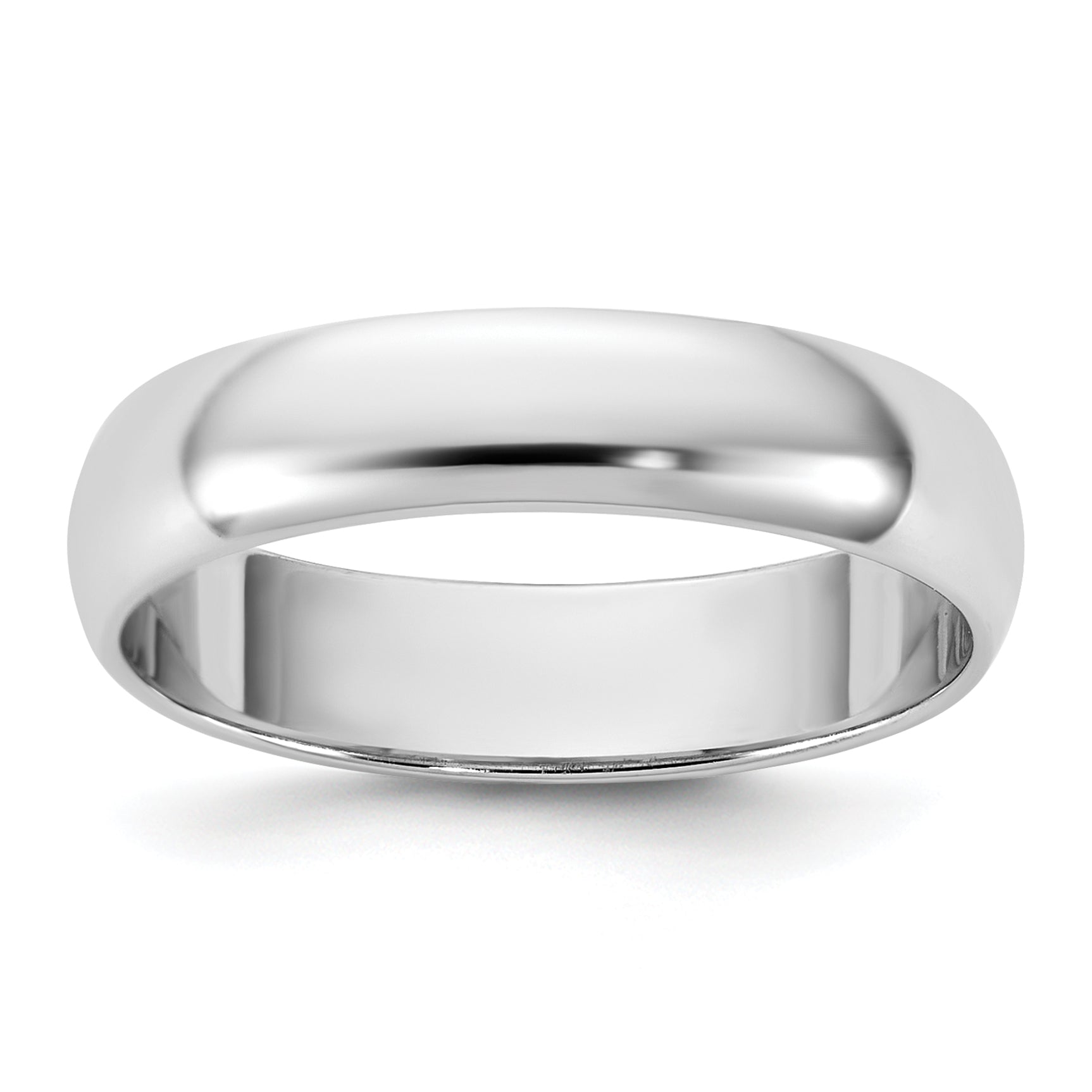 10K White Gold 10Kw 4.5mm Half Round Band Size 10