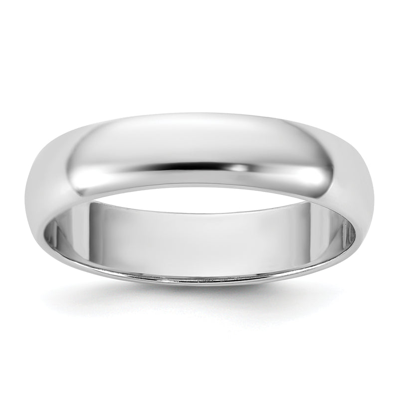 10K White Gold 10Kw 4.5mm Half Round Band Size 10