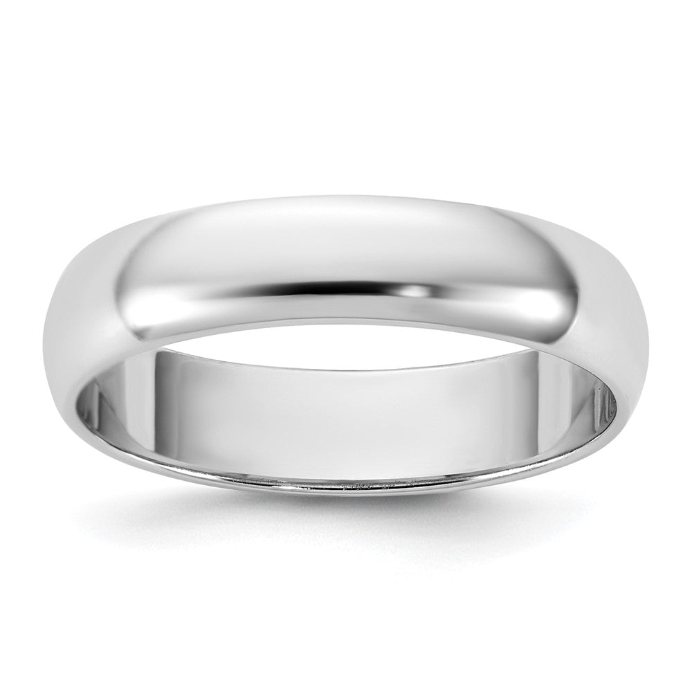 10K White Gold 10Kw 4.5mm Half Round Band Size 13
