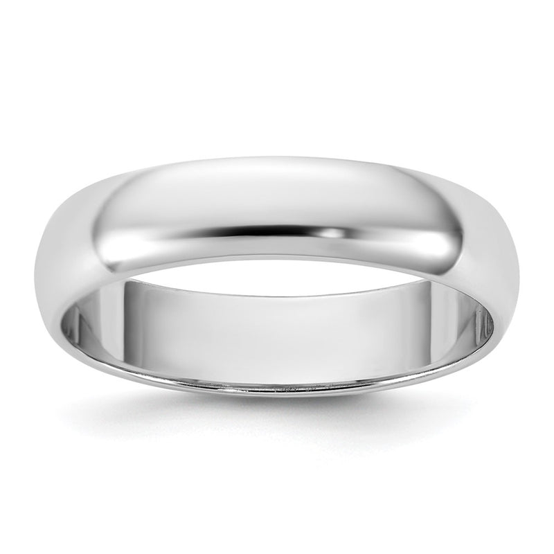 10K White Gold 10Kw 4.5mm Half Round Band Size 7