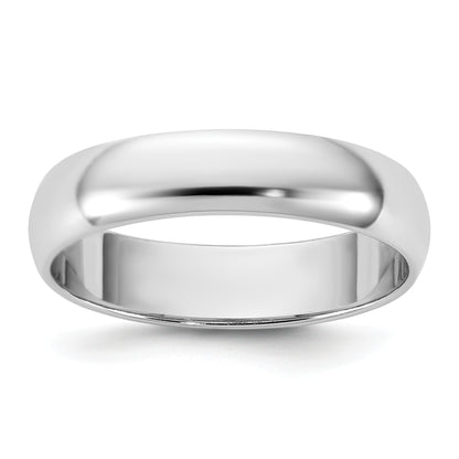 10K White Gold 10Kw 4.5mm Half Round Band Size 4