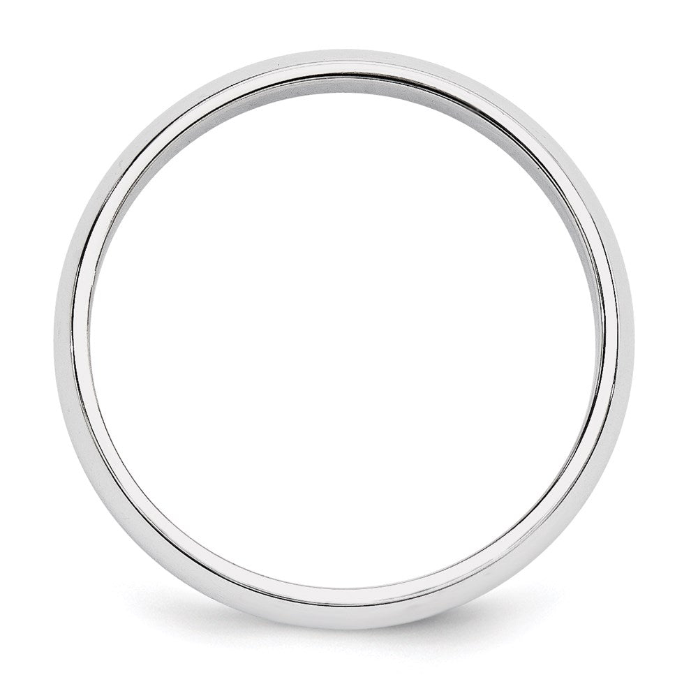 14k White Gold 5mm Half-Round Wedding Band Ring