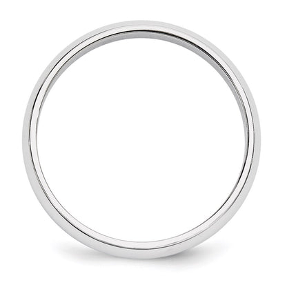 14k White Gold 5mm Half-Round Wedding Band Ring