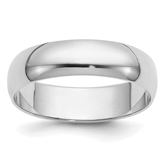 Solid 10K Yellow Gold White Gold 5mm Half-Round Men's/Women's Wedding Band Ring Size 7.5