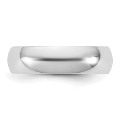 10K White Gold 10Kw 5.5mm Half Round Band Size 12