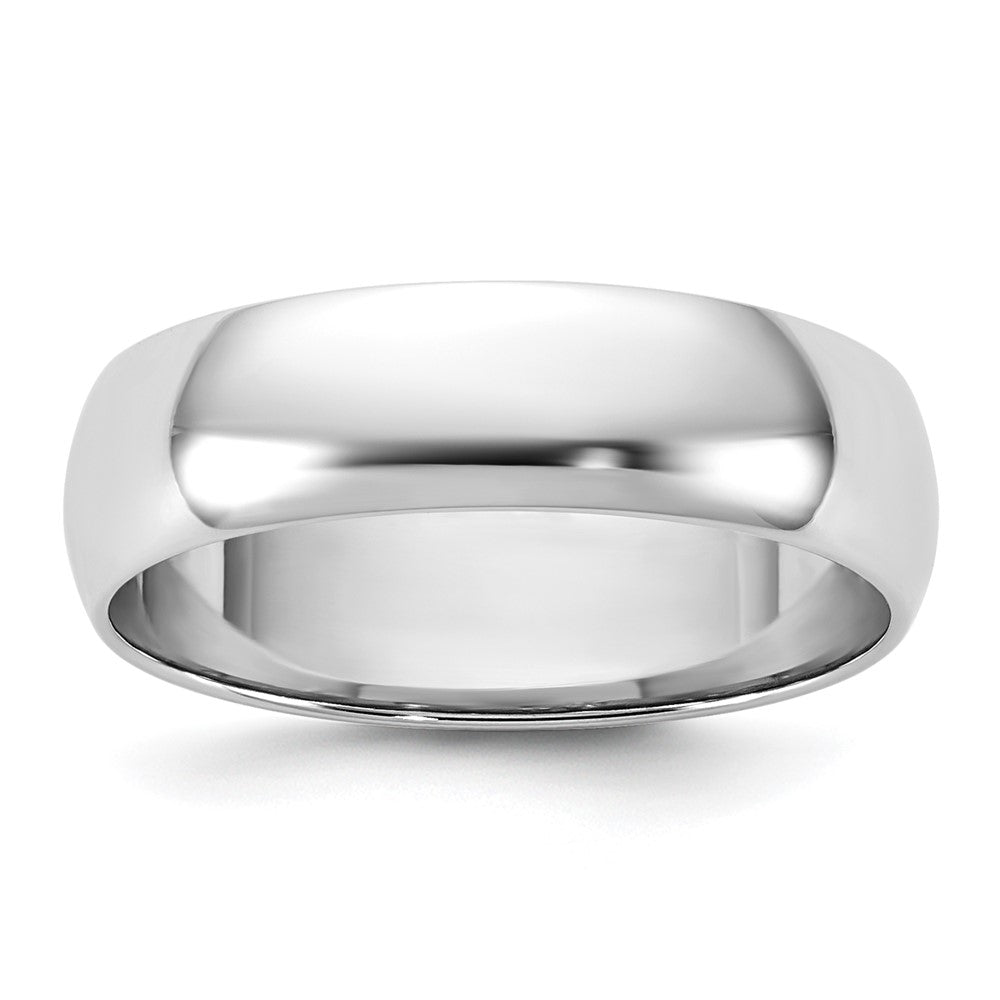 10K White Gold 10Kw 5.5mm Half Round Band Size 12