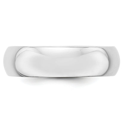 Solid 10K Yellow Gold White Gold 6mm Half-Round Men's/Women's Wedding Band Ring Size 10