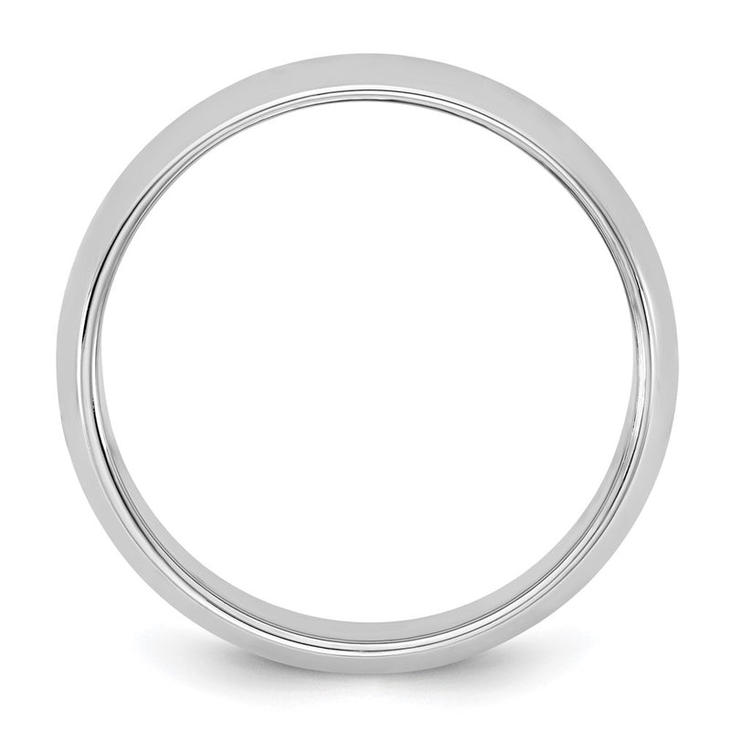 10K White Gold 10Kw 6.5mm Half Round Band Size 5