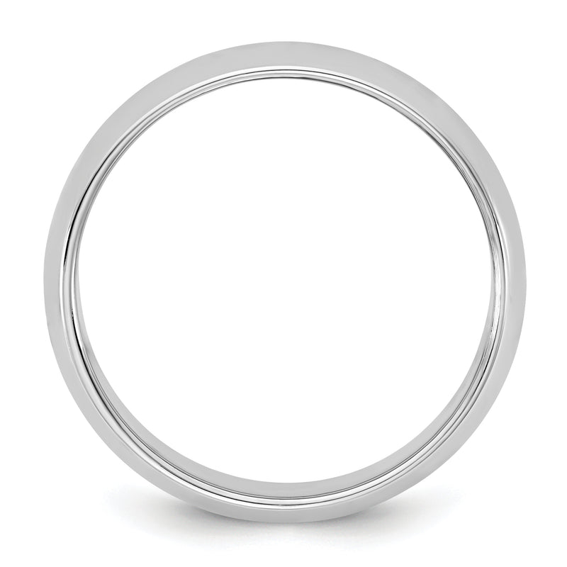 14K White Gold 6.5mm Half Round Band