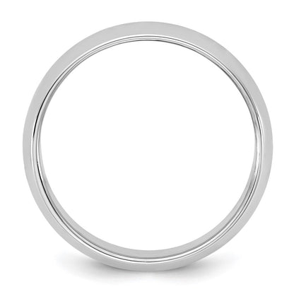 10K White Gold 10Kw 6.5mm Half Round Band Size 14