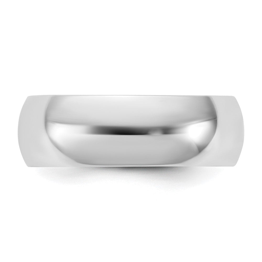 10K White Gold 10Kw 6.5mm Half Round Band Size 4