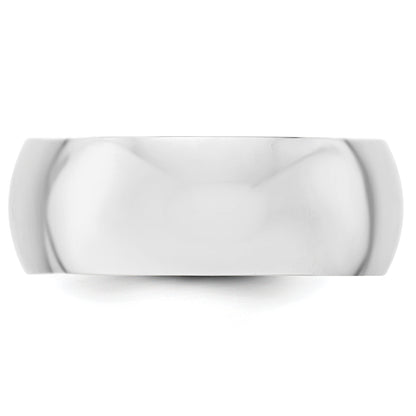 Solid 10K Yellow Gold White Gold 8mm Half-Round Men's/Women's Wedding Band Ring Size 10