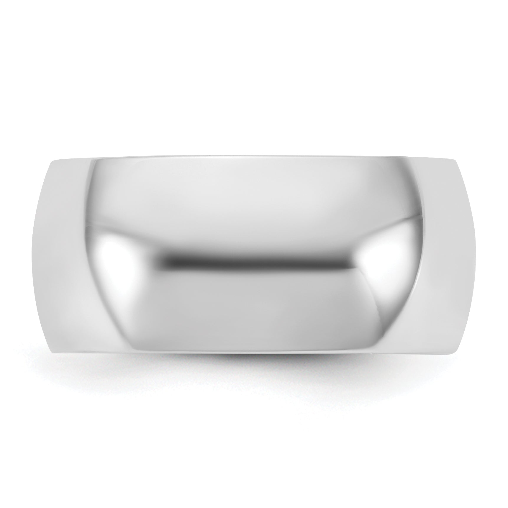 10K White Gold 10Kw 9mm Half Round Band Size 6.5
