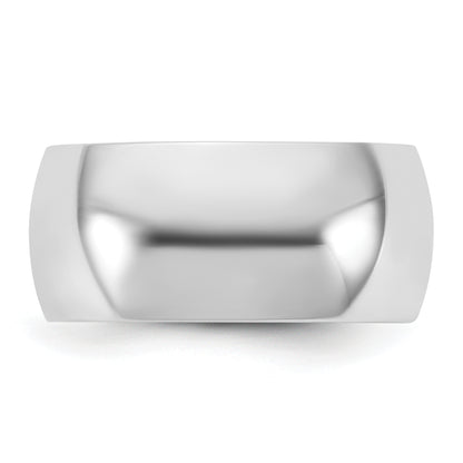 10K White Gold 10Kw 9mm Half Round Band Size 6.5