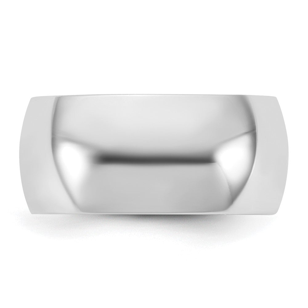 14K White Gold 9mm Half Round Band