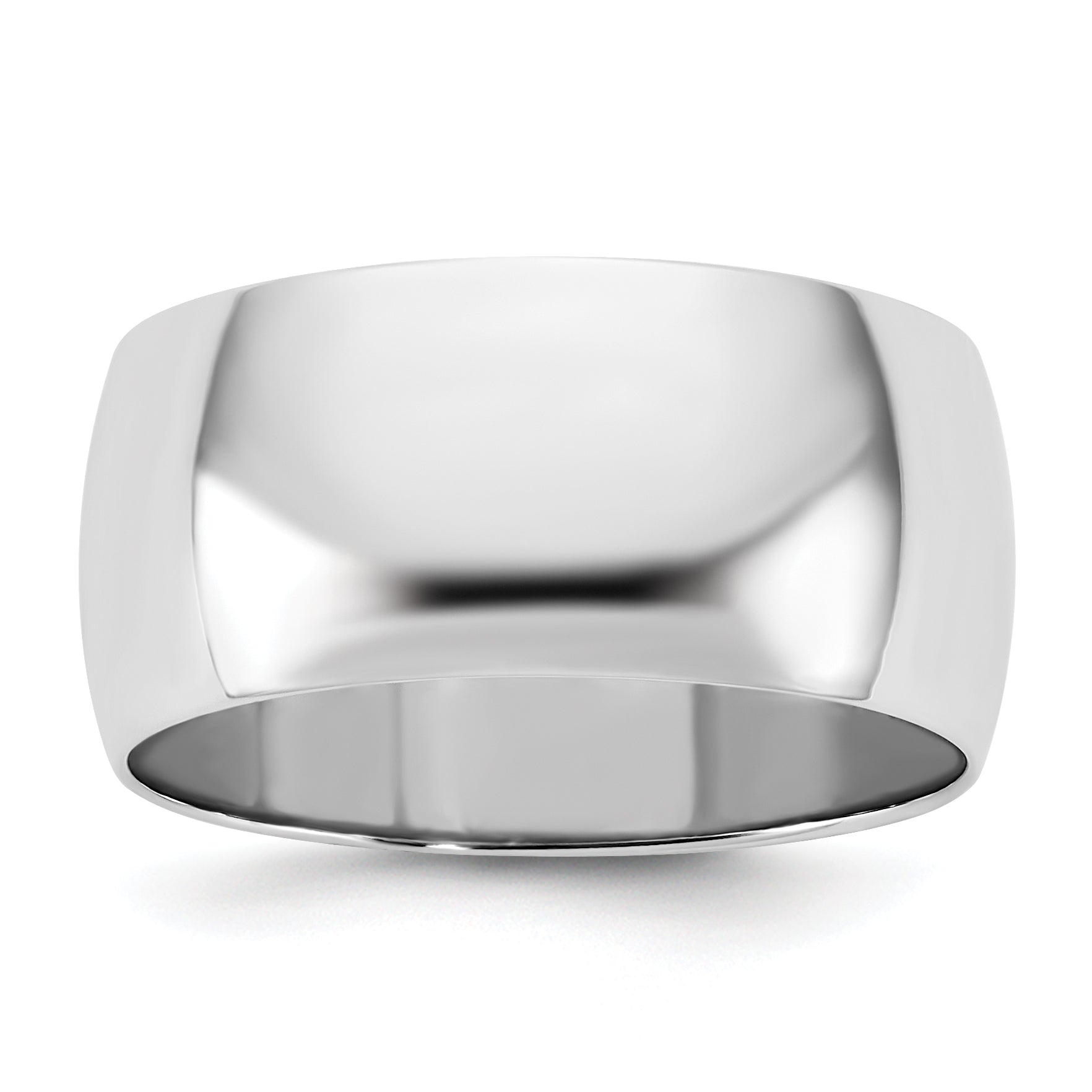 10K White Gold 10Kw 9mm Half Round Band Size 6.5