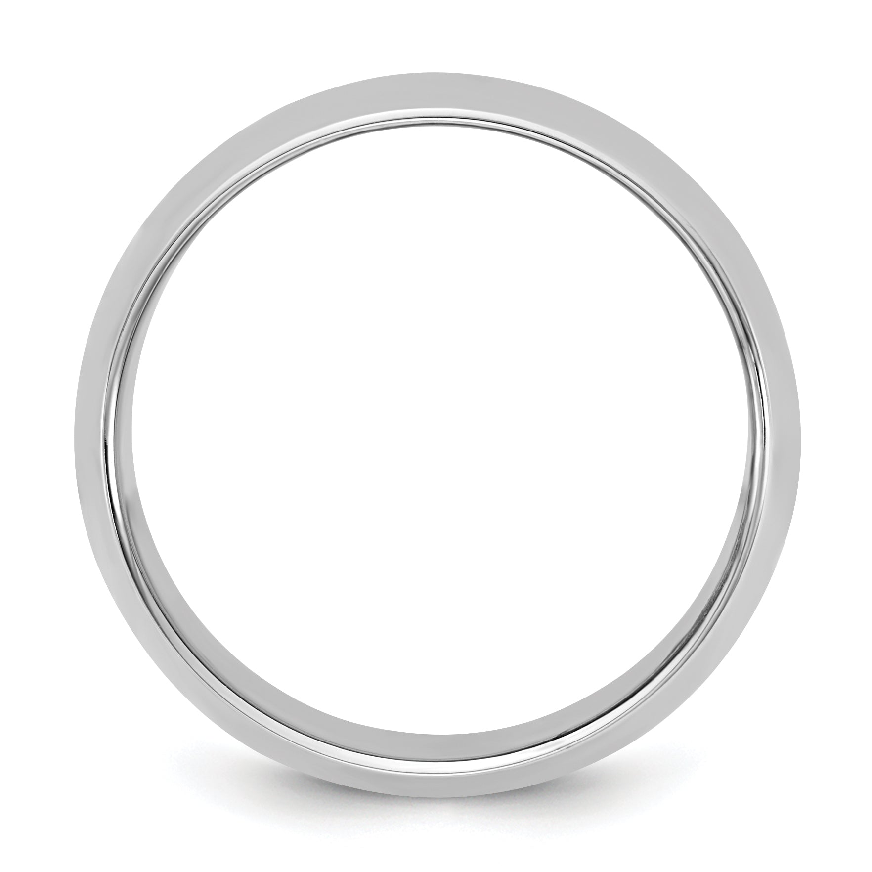 10K White Gold 10Kw 11mm Half Round Band Size 4.5