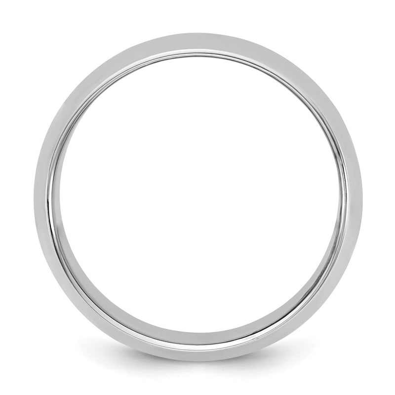 10K White Gold 10Kw 11mm Half Round Band Size 4.5